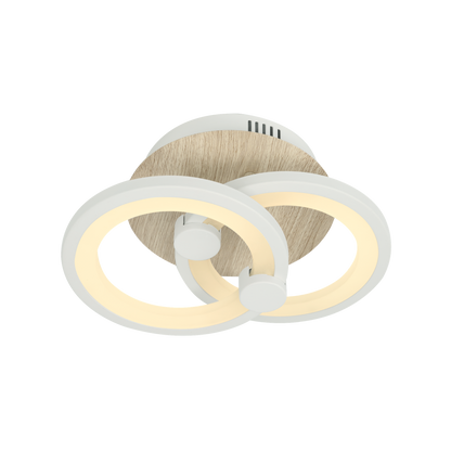 Plafón Moderno LED Sydney Blanco / Madera Clara – vista principal · Ref. 155982085