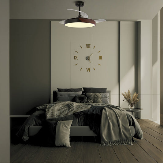 Ventilador Taoro fabricado en Acero color Negro y Madera