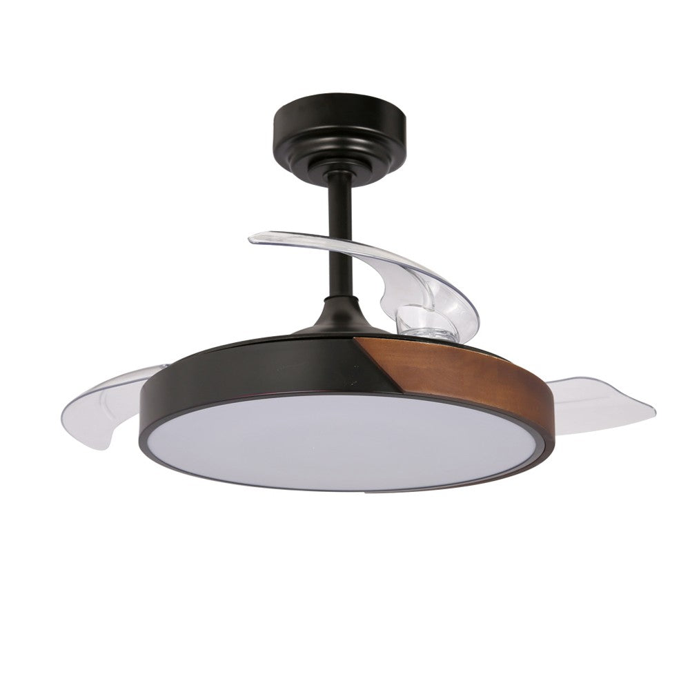 Taoro Mini Ventilador de Techo LED CristalRecord 85-500-36-180