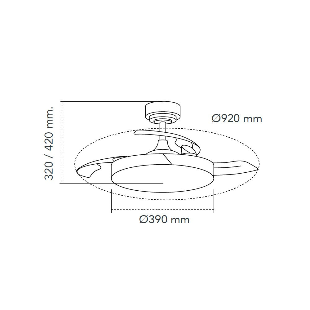 Elegante ventilador de techo nórdico ideal para salón
