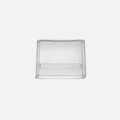 Tapa final fabricada en silicona transparente, ideal para proteger tiras LED Freya de Fabrilamp.