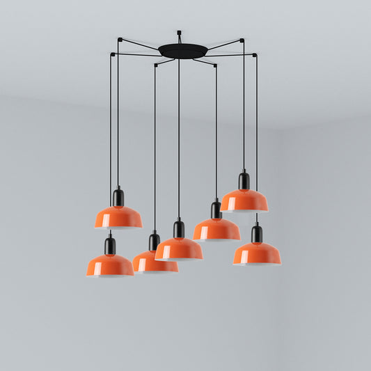 Colgante Moderno 2047 S / Naranja rojizo – vista principal · Ref. 20340-143-7L