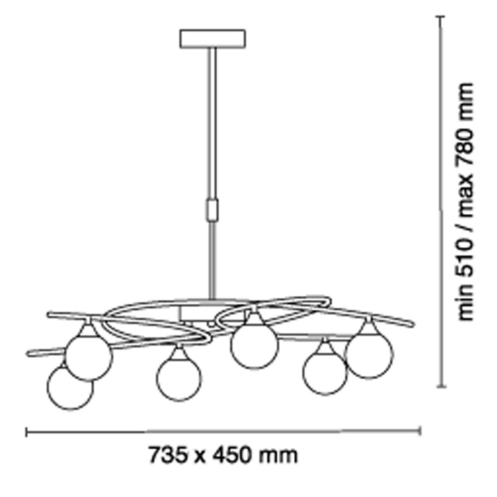 Lámpara telescópica con altura ajustable entre 51cm y 78cm