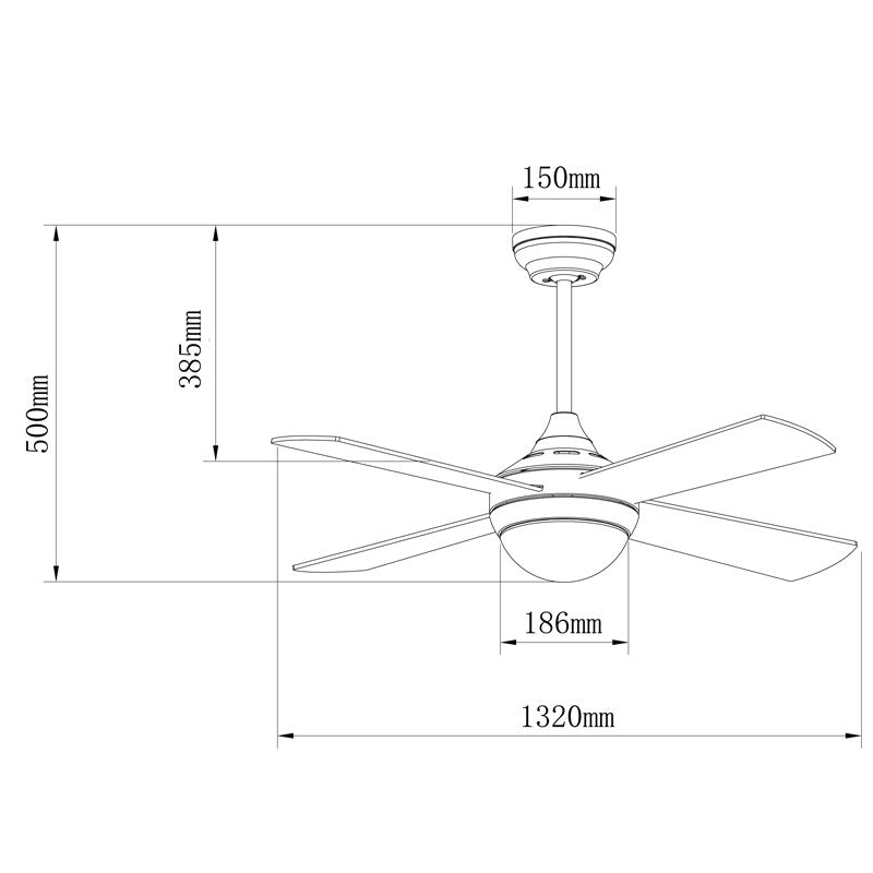 Ventilador de Techo 23W / Plata – vista 4 · Ref. 85-485-52-281