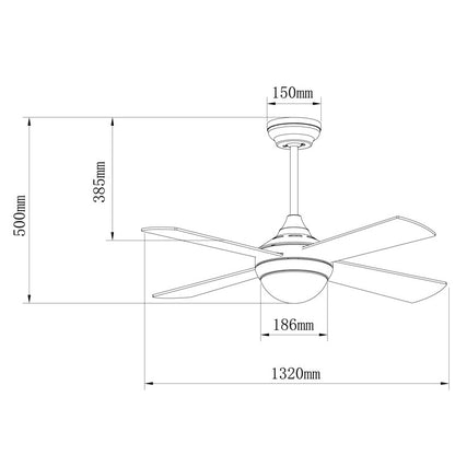 Ventilador de Techo 23W / Plata – vista 4 · Ref. 85-485-52-281