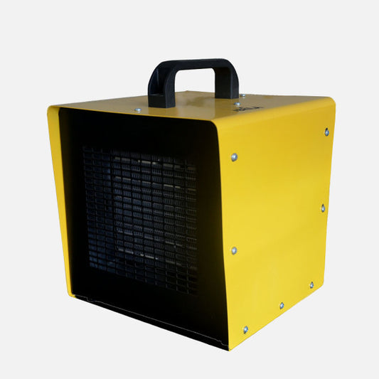 Termoventilador Cerámico Industrial Fajardo 3000W Amarillo Fabrilamp - Vista frontal principal en fondo blanco | LuzGurú