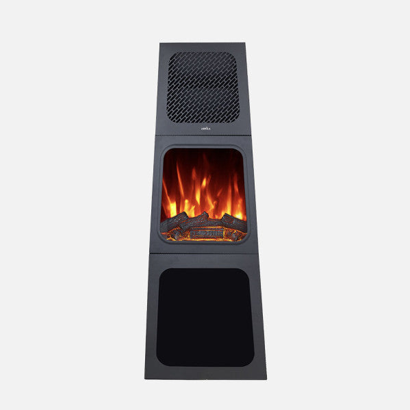 Chimenea Eléctrica Vintage Cornelius 1800W Negro Fabrilamp - imagen 2 | Fabrilamp / Abrila