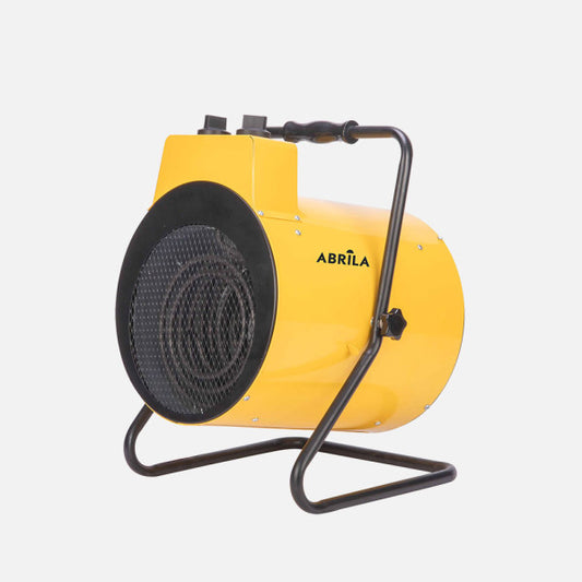 Termoventilador Industrial Divity 9000W Amarillo Trifásico 400V Fabrilamp - Vista frontal principal en fondo blanco | LuzGurú