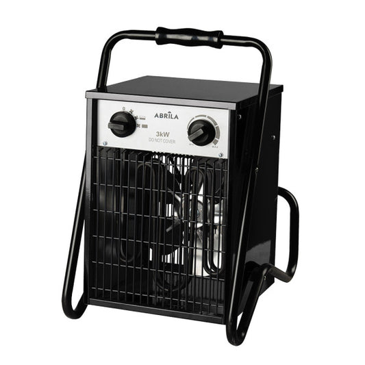 Termoventilador Industrial Simeon 3000W Negro con Termostato Fabrilamp - vista principal | Fabrilamp / Abrila