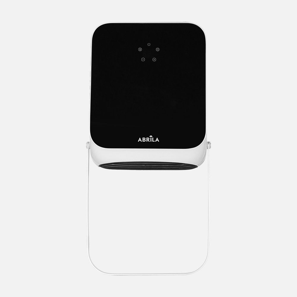 Termoventilador Tolosa con toallero fabricado en ABS color negro y blanco