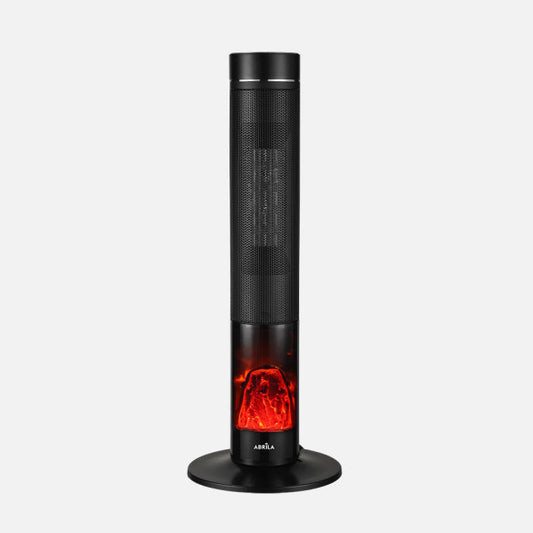 Termoventilador Cerámico Vertical Benton 2000 W Negro Oscilante Fabrilamp - Vista frontal principal en fondo blanco | LuzGurú