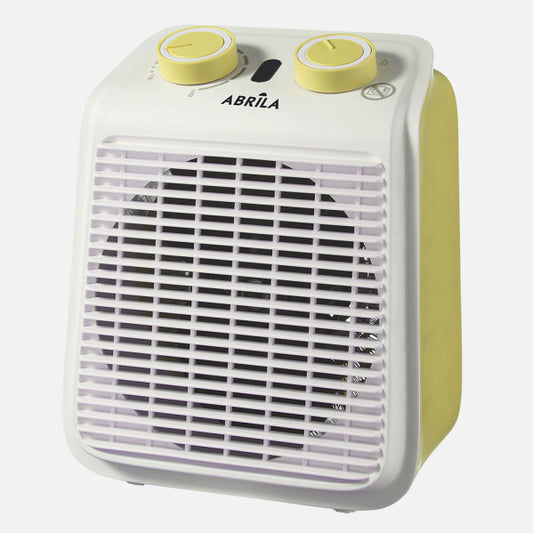 Termoventilador Eléctrico Ponce 2000 W Amarillo/Blanco Fabrilamp - Vista frontal principal en fondo blanco | LuzGurú