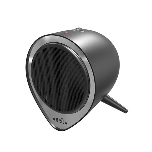 Termoventilador Cerámico Andino 1500W Negro/Plata de Fabrilamp, vista frontal.