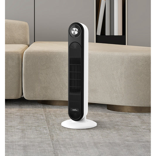 Termoventilador Grecia fabricado en Policarbonato color Blanco y Negro