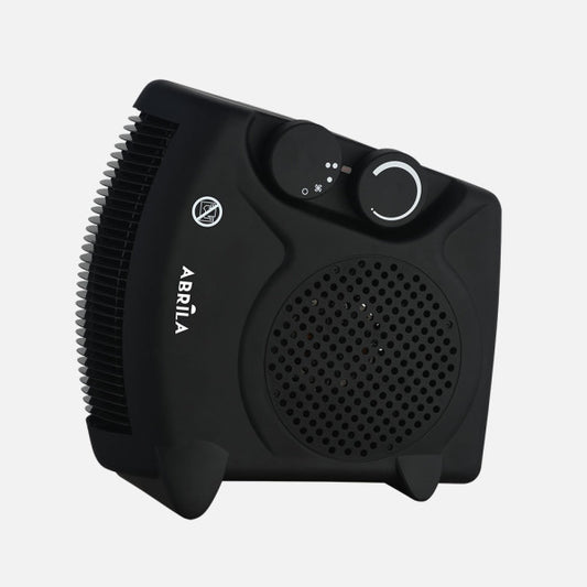 Termoventilador Eléctrico HOPI 2000 W Negro Fabrilamp - Vista frontal principal en fondo blanco | LuzGurú