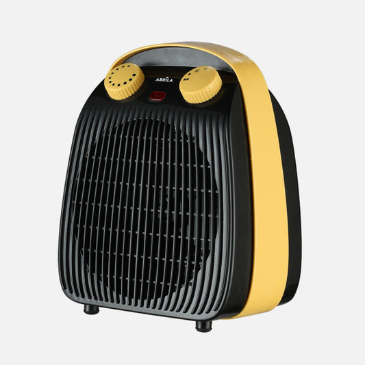 Termoventilador Burlete 2000 W Negro/Amarillo Fabrilamp - Vista frontal principal en fondo blanco | LuzGurú