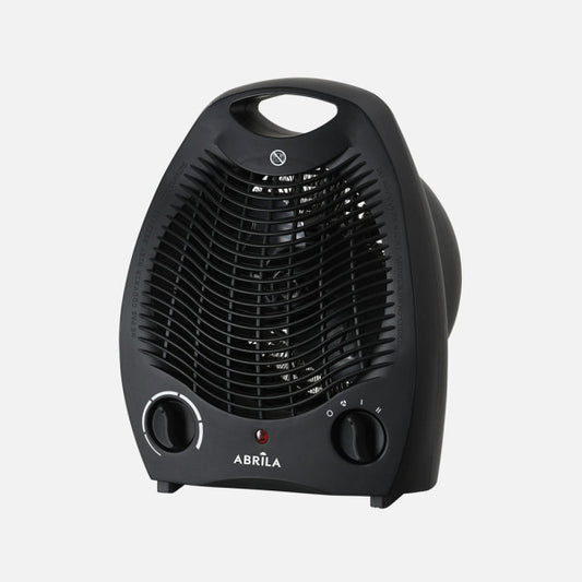 Termoventilador Eléctrico Kraken 2000W Negro con Termostato Fabrilamp - Vista frontal principal en fondo blanco | LuzGurú