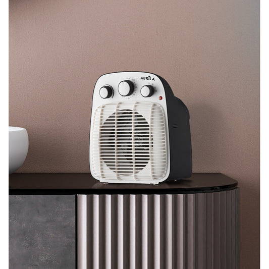 Termoventilador Lesoto fabricado en Policarbonato color Blanco y Negro