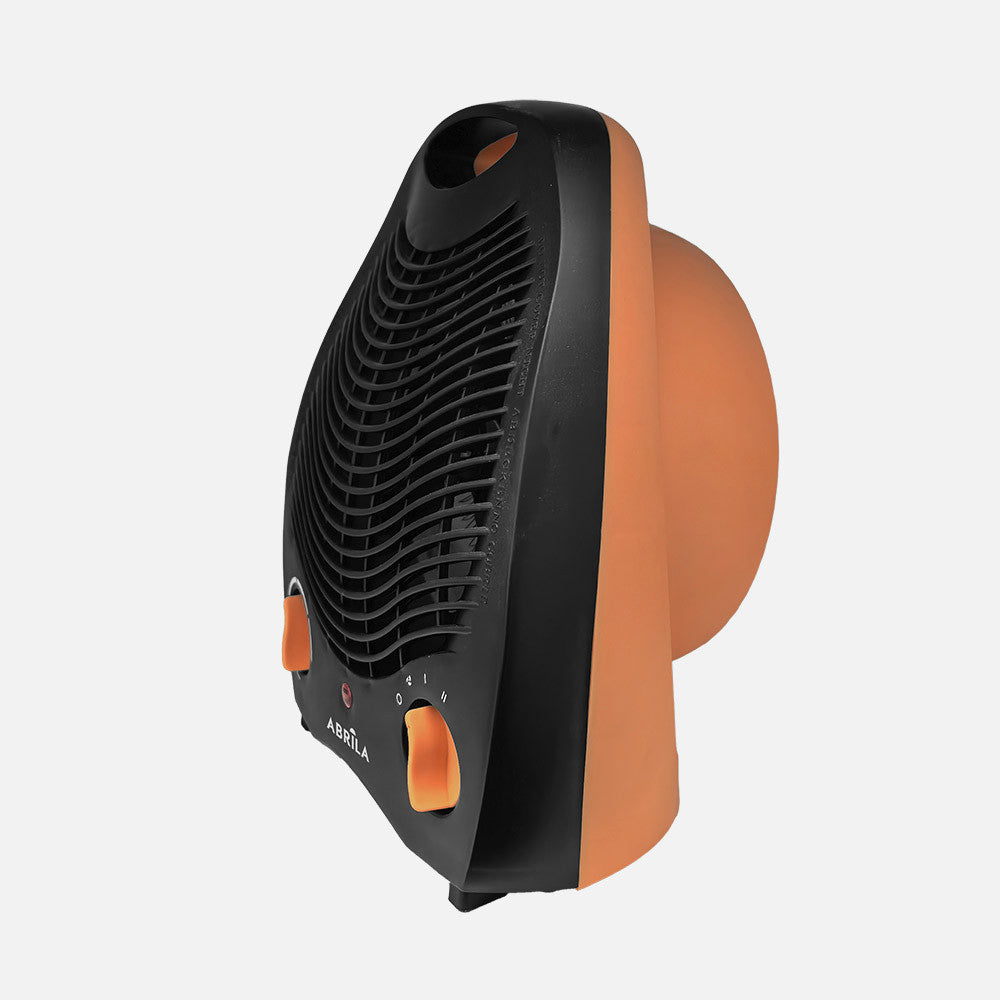 Termoventilador Lubian fabricado en policarbonato color naranja/negro