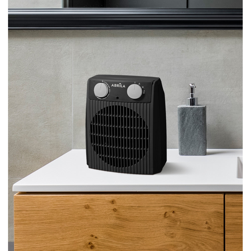 Termoventilador NAIROBI fabricado en policarbonato color gris y negro