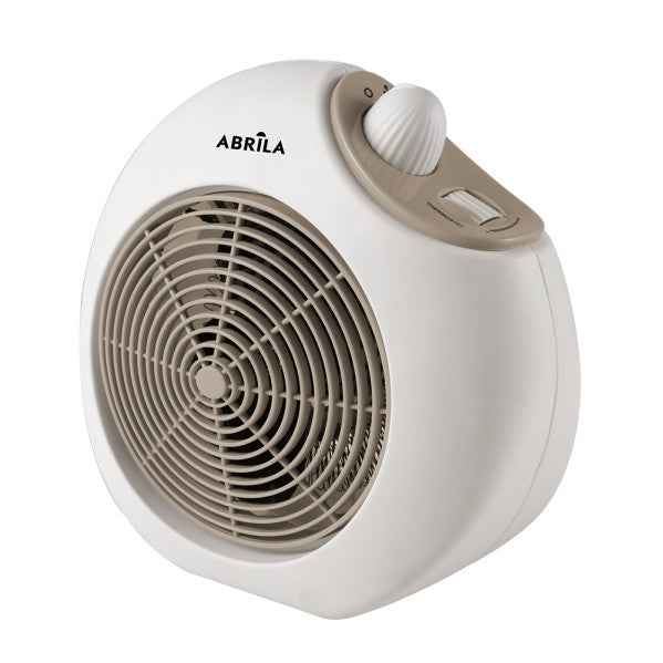 Termoventilador eléctrico Savona 2000W blanco/beis de Fabrilamp, vista frontal.