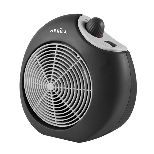 Termoventilador eléctrico Savona 2000W negro/gris de Fabrilamp, con termostato regulable y sistema de seguridad.