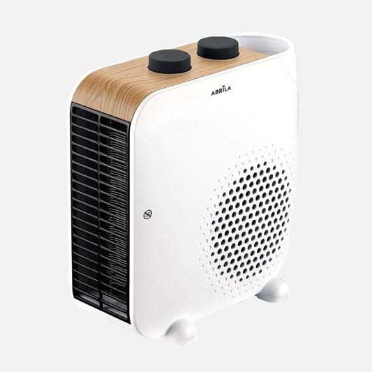 Termoventilador Eléctrico Trail 2000 W Blanco/Haya Fabrilamp - Vista frontal principal en fondo blanco | LuzGurú