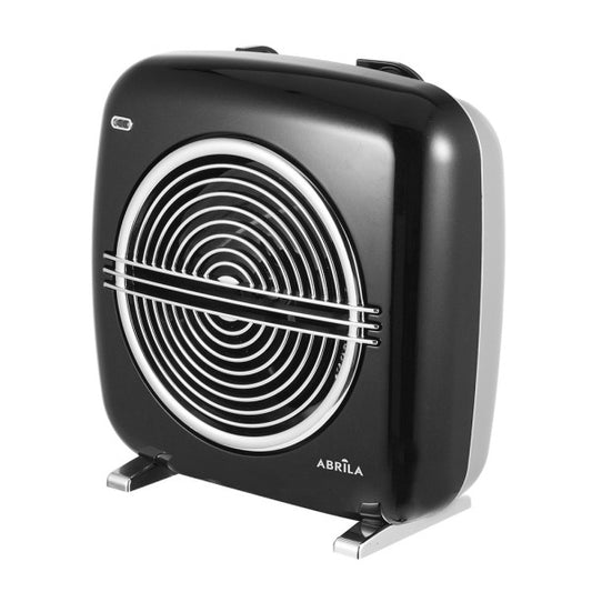 Termoventilador eléctrico Vicenza 2000W de Fabrilamp, color negro y gris, con termostato regulable y sistema de seguridad.