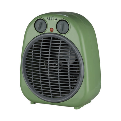 Termoventilador Fogata 2000W Verde/Gris de Fabrilamp, vista frontal.