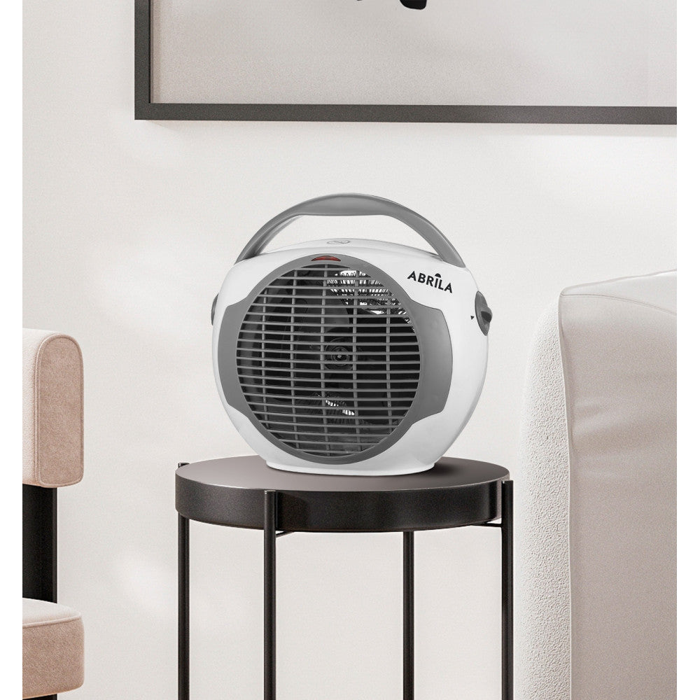 Termoventilador Llama fabricado en Metal y Policarbonato color Blanco/Gris