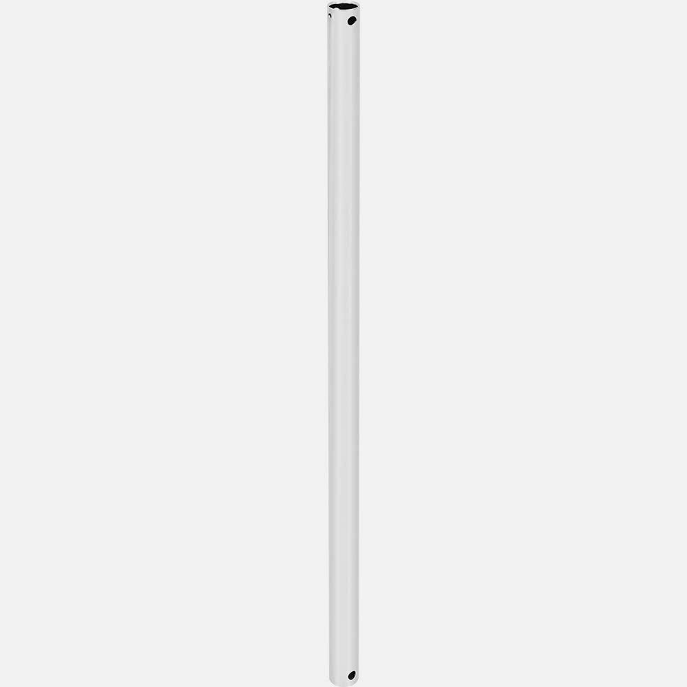 Tija de extensión para ventilador fabricada en metal color blanco.