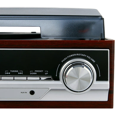 Elegante tocadiscos vintage ideal para salón o sala de estar