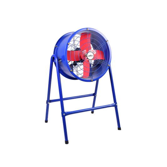 Ventilador Industrial de Suelo Torrente 370 W Azul y Rojo Fabrilamp - vista principal | Fabrilamp / Abrila · Ref. 239071008