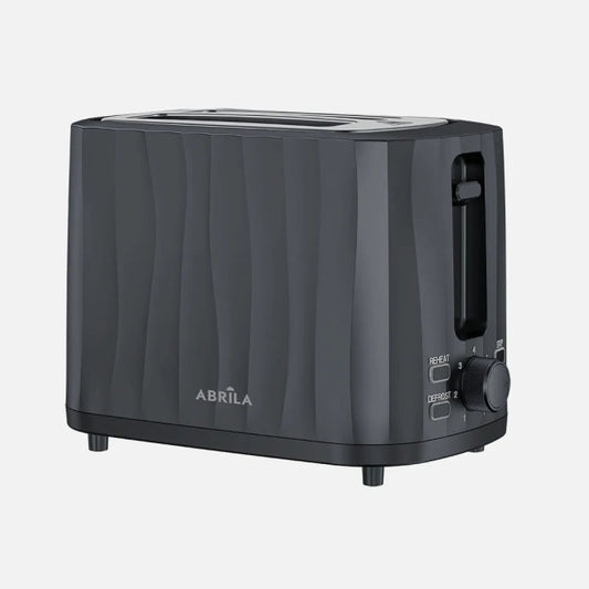 Tostador de Pan Ficus 930 W Negro 2 Ranuras Fabrilamp instalada en ambiente decorativo de salón o dormitorio | Fabrilamp / Abrila