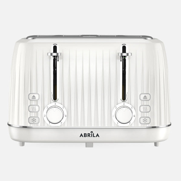Tostador de Pan Jacaranda 1860 W 4 Ranuras Blanco Fabrilamp - Vista frontal principal en fondo blanco | LuzGurú