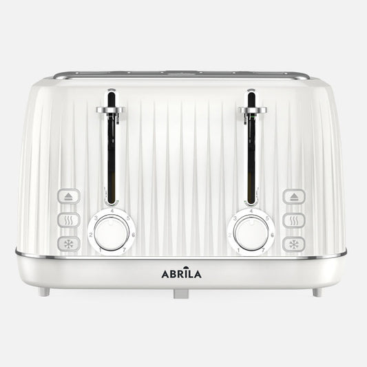 Tostador de Pan Jacaranda 1860 W 4 Ranuras Blanco Fabrilamp - Vista frontal principal en fondo blanco | LuzGurú