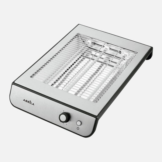 Tostador Horizontal Serpis 900 W Negro/Cromo Fabrilamp - Vista frontal principal en fondo blanco | LuzGurú