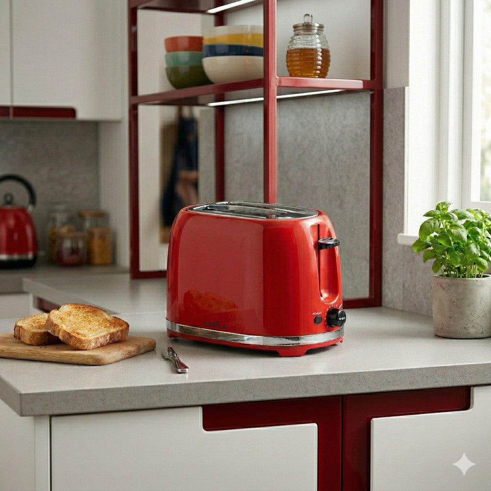 Tostador de pan Tambre fabricado en metal color rojo