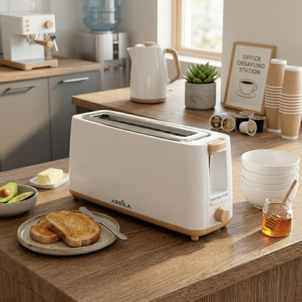 Tostador de Pan Yeltes 900 W Blanco y Haya con 7 Niveles Fabrilamp - imagen 2 | Fabrilamp / Abrila