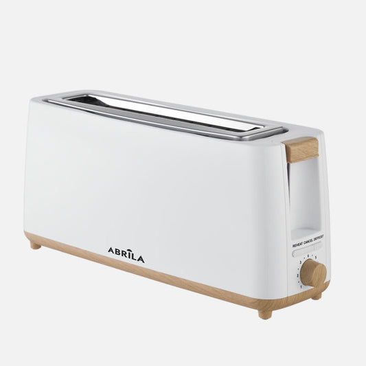 Tostador de Pan Yeltes 900 W Blanco/Haya Fabrilamp - Vista frontal principal en fondo blanco | LuzGurú