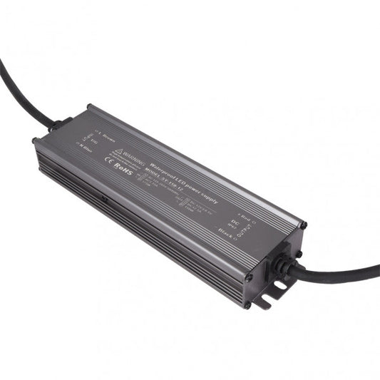 Transformador Estanco 150W 12V IP68 GRAFITO de Fabrilamp/Abrila para tiras LED.  Resistente al agua.