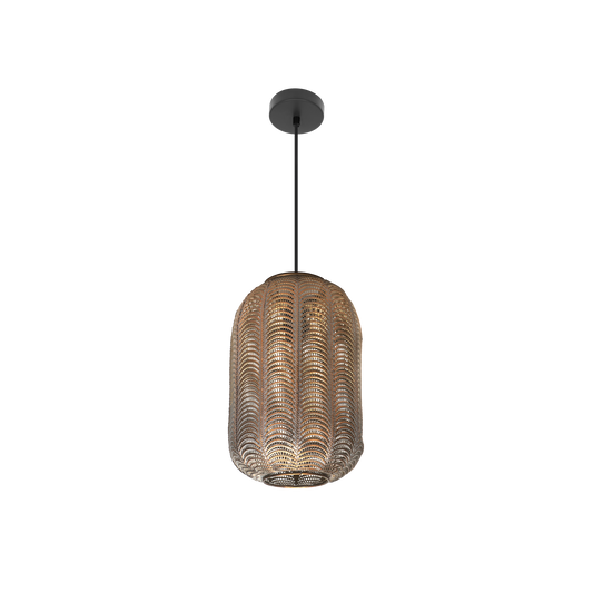 Colgante Moderno Trikala Negro/Cuero Envejecido – vista principal · Ref. 223492629
