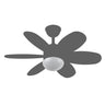 Tulipa Ventilador Alves y Sofía Fabrilamp - Repuesto Policarbonato Blanco 9 cm