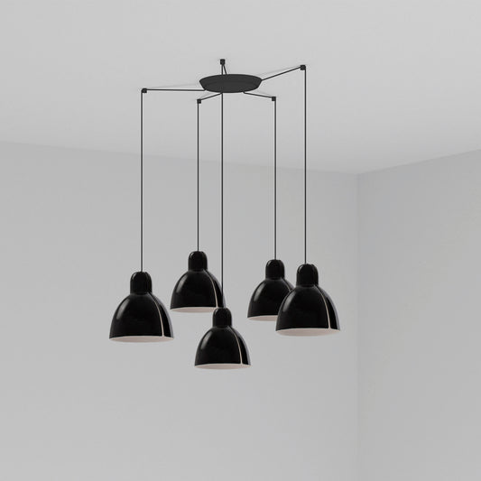 Colgante Moderno 6437 Negro – vista principal · Ref. 64255-125-5L