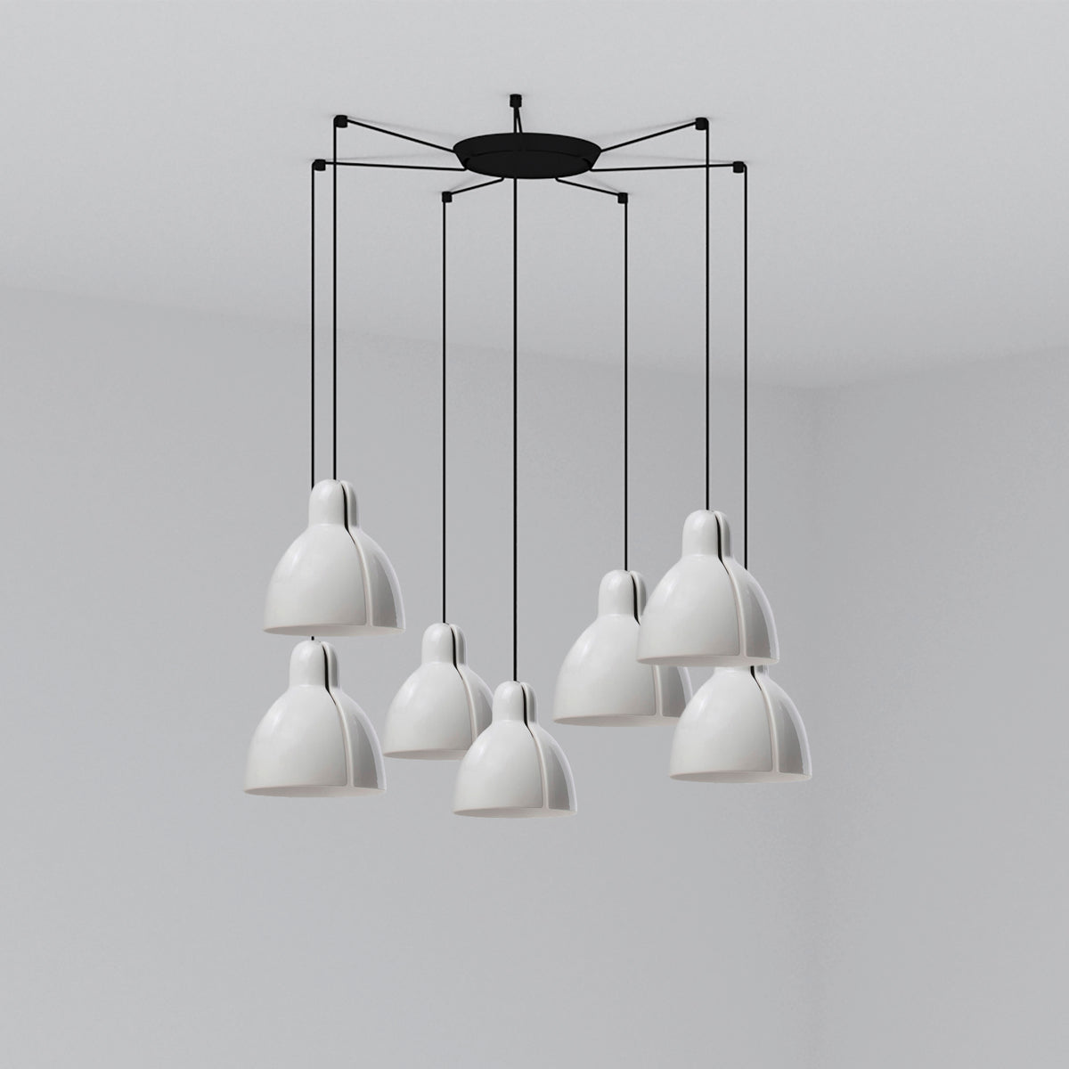 Colgante Moderno 6437 Blanco – vista principal · Ref. 64255-124-7L