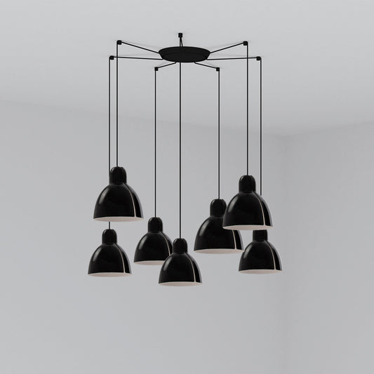 Colgante Moderno 6437 Negro – vista principal · Ref. 64255-125-7L