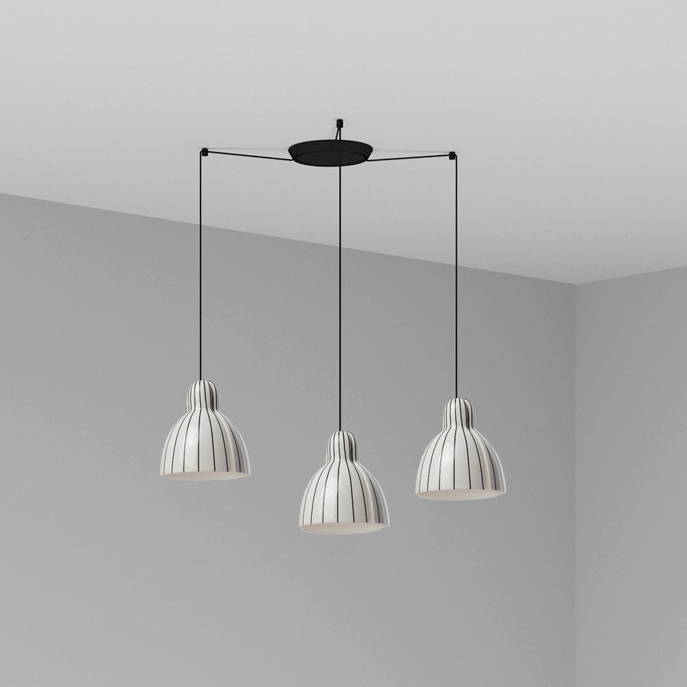 Lámpara Colgante VENICE 200 3 Luces 20 cm E27 15W Cerámica FARO