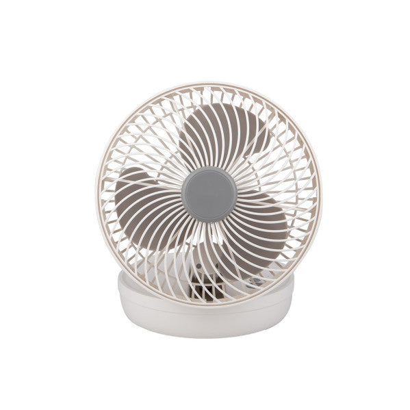 Ventilador Inalámbrico Sobremesa Pacheco Blanco/Gris 5w, detalle de las aspas