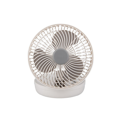 Ventilador de sobremesa Pacheco fabricado en ABS y policarbonato color blanco y gris