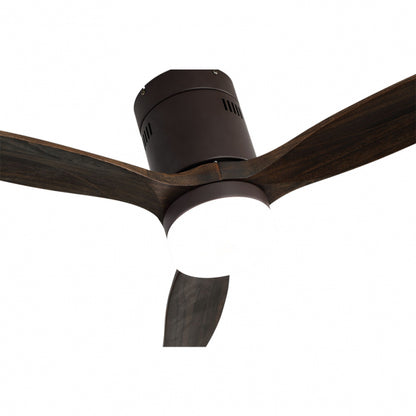 Ventilador de Techo con Luz LED Aguilón 132 cm Marrón y Roble Fabrilamp - imagen 2 | Fabrilamp / Abrila